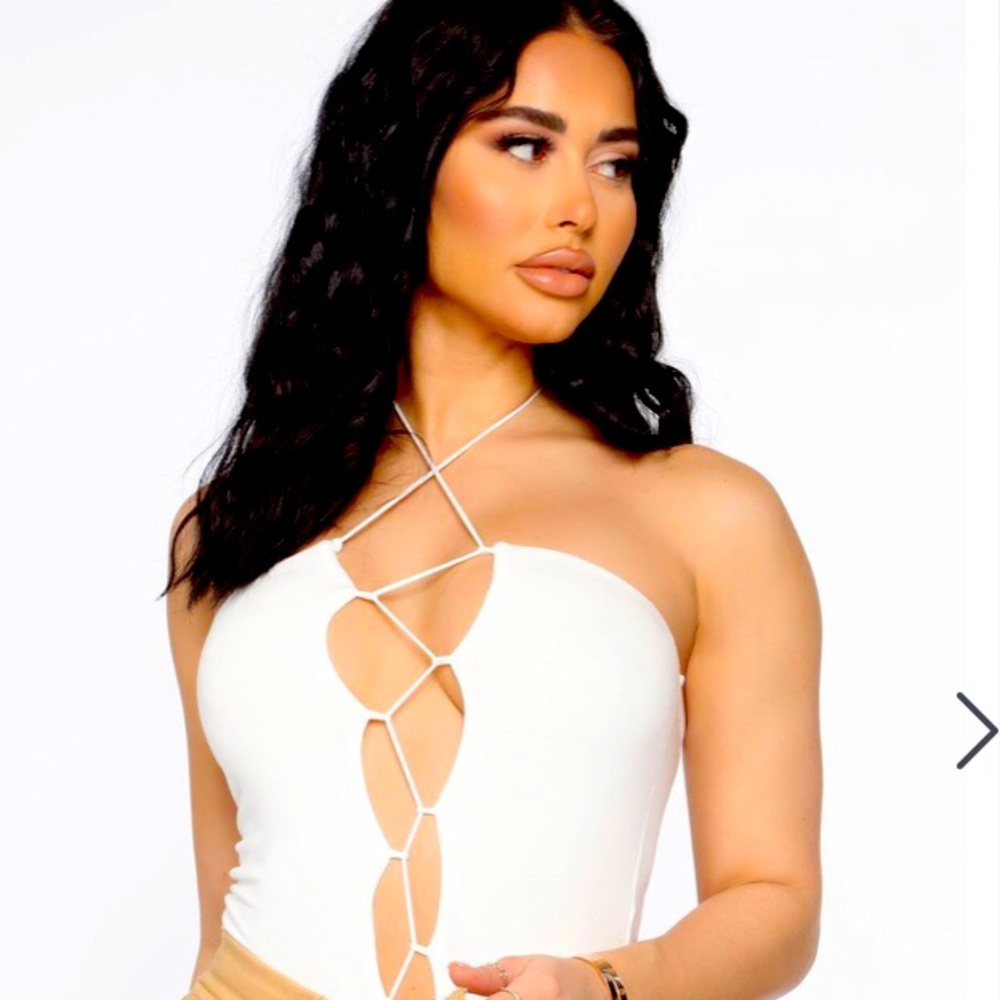 Fashion nova lace up bodysuit